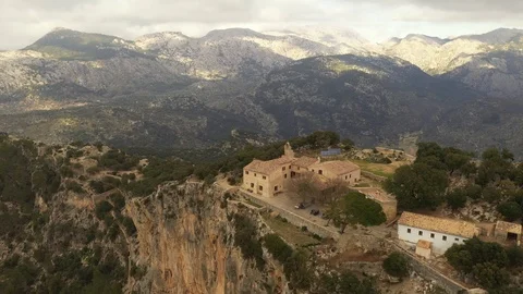 Flying in the mountains of majorca spain Stock Footage 122167681