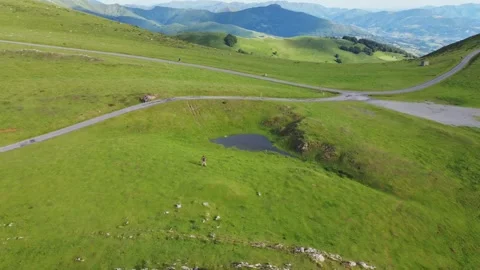 Flying in the Mountains of the Pyrenees Stock Footage 319030757