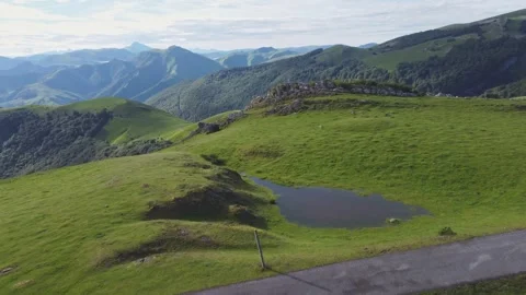 Flying in the Mountains of the Pyrenees Stock Footage 319030935