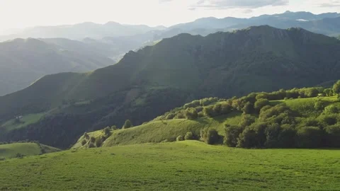 Flying in the Mountains of the Pyrenees Stock Footage 319031634