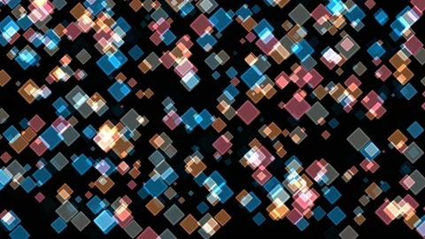 Flying multicolored squares Stock Footage 134377273