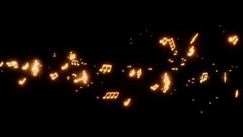 Flying Music Notes Animation, Rendering, Background, Loop, 4k Stock Footage 274454921