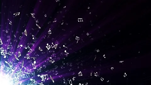 Flying Musical Notes Animation, Renderin... | Stock Video | Pond5