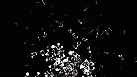 Music Notes Animation Vidmatte Stock Video Footage | Royalty Free Music ...