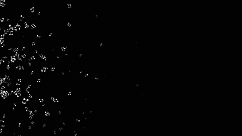 Flying Musical Notes Animation, Rendering, with Alpha Matte, Loop 스톡 동영상 224064937