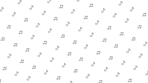 Flying Musical Notes Loopable animation. Stock Footage 141759511