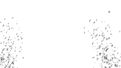 Flying Musical Notes Loopable animation. Stock Footage 165171013