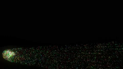 Flying in a narrowing spiral is a source of sparks. Stock Footage 166997944