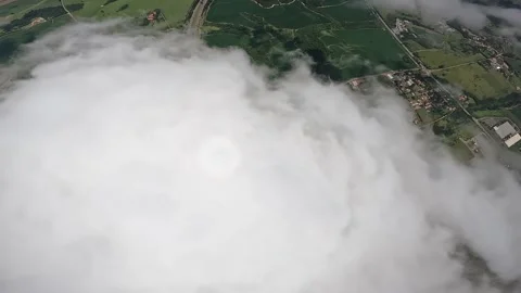 Flying near the clouds skydive Stock Footage 300724510