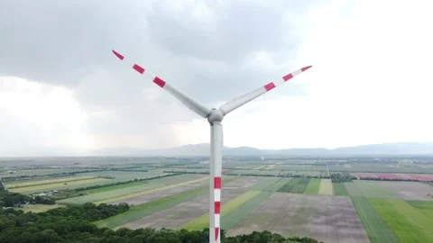 Flying Near Windmill Stock Footage 197002750