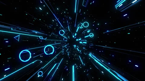 Flying neon Stock Footage 243680163