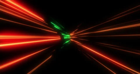Flying in a neon tunnel Stock Footage 306681532