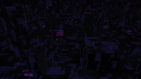 Flying In Network City Stock Illustration