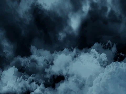 Flying in the night clouds Stock Footage 80314671