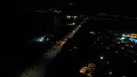 Flying at night Foto stock