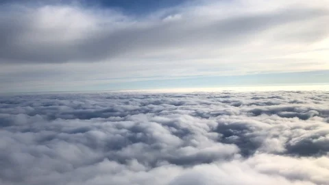 Flying by Normal Clouds Stock Footage 109177241