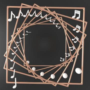 Flying Note Stock Illustration