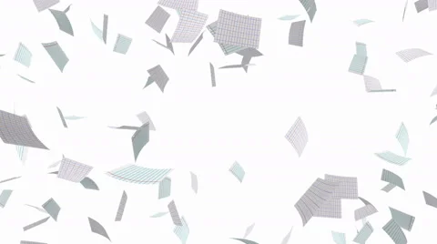 Flying notebook paper - seamless loop, alpha Stock Footage 48898158