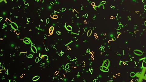 Flying Number Green01 Video stock 151342467