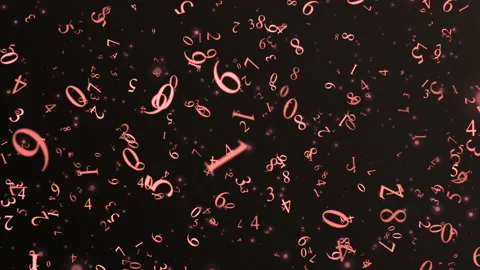 Flying Number Pink Video stock 151342824