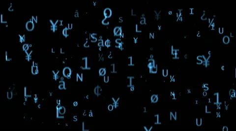 Flying numbers and letters Stock Footage 50109174