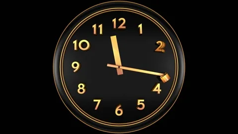 Flying Numbers Clock Looped Stock Footage 137234368