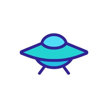 Flying object icon vector. Isolated contour symbol illustration 스톡 일러스트