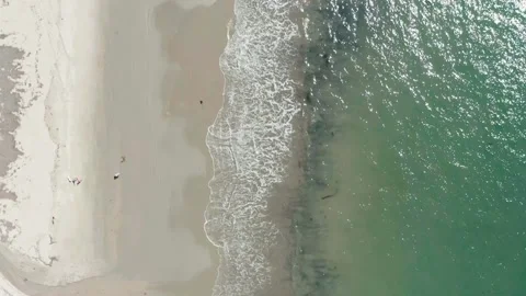 Flying at the oceanfront in Santa Barbara, CA Stock Footage 156936649