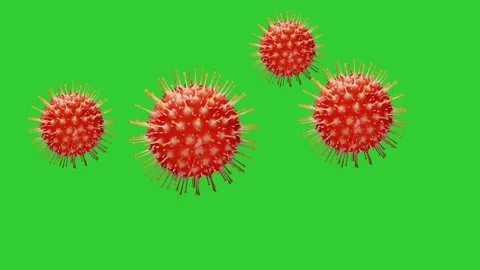 Flying or motion of Corona virus on green screen for background. Stock Footage 152867474