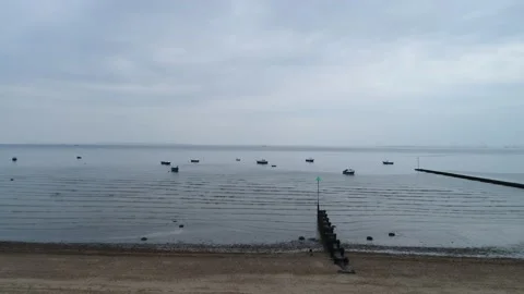 Flying out to sea Video stock 167172753