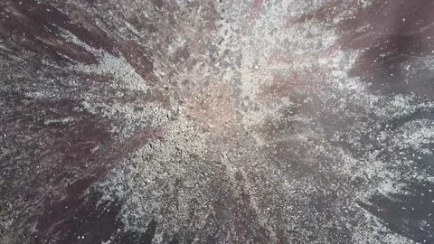 Flying out from Volcano Crater Stock Footage 157889022