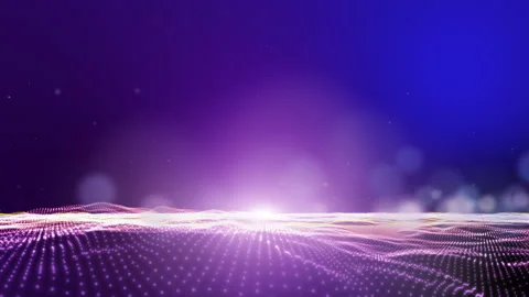 Flying over 3D multi color digital landscape abstract technology background. Stock Footage 168976304