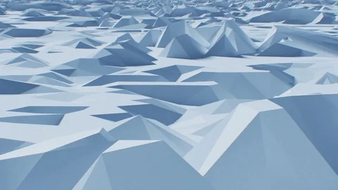 Flying over Abstract Low-Poly Surface. Looped 3d Animation. Video stock 72408134