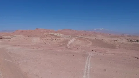 Flying over Ait-Ben-Haddou in Morocco with Drone - UNESCO Ait-Ben-Haddou Stock Footage 101341884