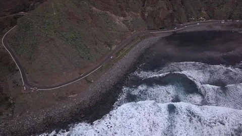 Flying over Almacigo Beach Stock Footage 106881469