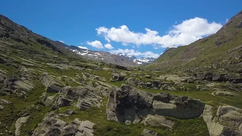 Flying over the Alpine Mountains Stock-Footage 113045730