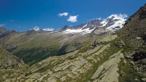 Flying over the Alpine Mountains Vídeo Stock 113208010
