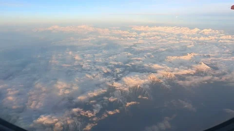 Flying over Alps winter time Vídeo Stock 235601618