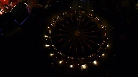 Flying over the amusement park. Stock Footage 46984448