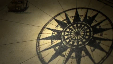 Flying Over Ancient Abstract Map. Stock Footage 146900339