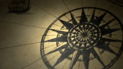 Flying Over Ancient Abstract Map. Stock Footage 146901412