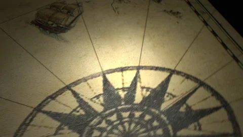 Flying Over Ancient Abstract Map. Stock Footage 147939860
