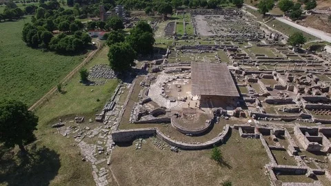 Flying over the Ancient Philippi. Greece. DJI-0312-08 스톡 동영상 109430747