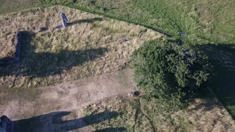 Flying over and old ruin Stock Footage 140801779