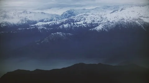 Flying over the Andes Mountain Range Stock Footage 87775439