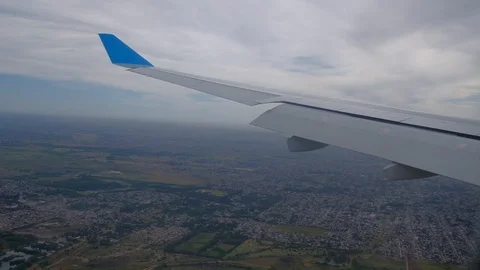 Flying over Argentina. View from the airplane window. Video stock 105144875