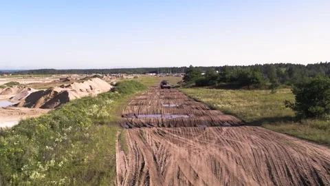 Flying over armoured column Stock Footage 250980070