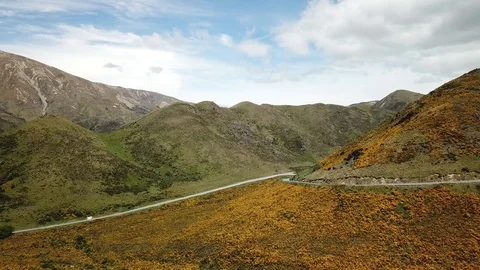 Flying over Arthur's Pass, New Zealand. Stock Footage 101813324
