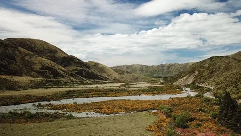 Flying over Arthur's Pass, New Zealand Stock Footage 101813442