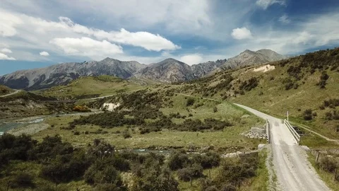 Flying over Arthur's Pass, New Zealand Stock Footage 101813642